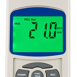 Vibration Meter PCE-VT 2800 display