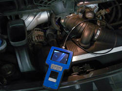 Video Endoscope - PCE-VE 360N measuring in a car.