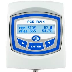 The viscometer PCE-RVI 4 possesses a bright LCD. 