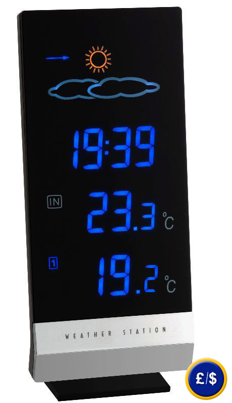Weather Station Lumax with colored display and 5 different symbols.