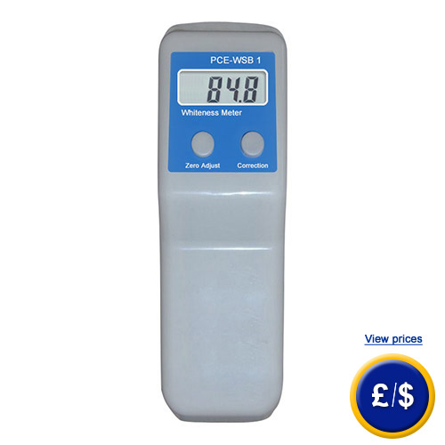 Whiteness colour meter PCE-WSB 1 measures level of brightness of paper and cellulose etc.