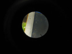 View of the camera through the endoscope.