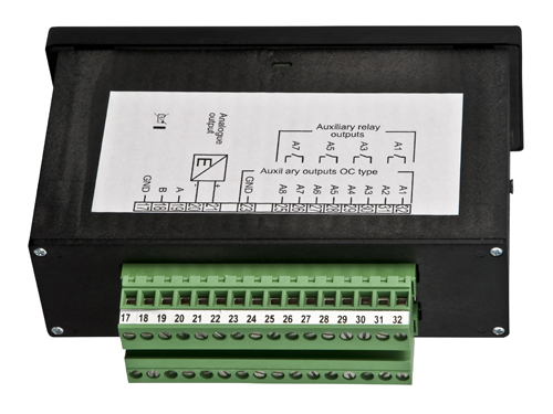 Here you can see the connections of the PCE-NA 5 bar graph digital indicator