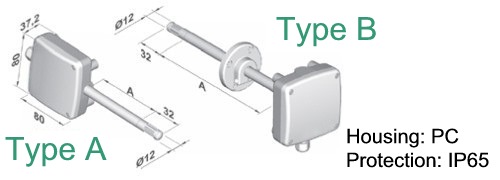 EE 21 humidity transducer dimensions