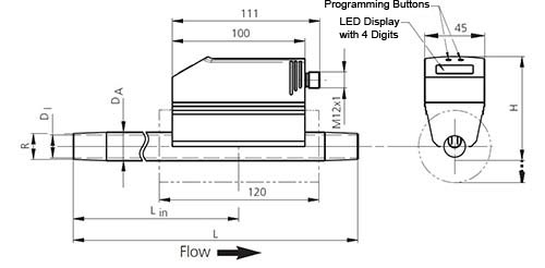 Inline air-flow sensor SS 30.30x