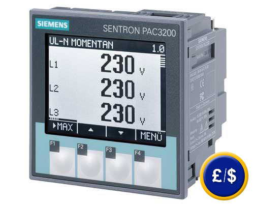 Multifunctional meter PAC3200 that allows the visualization of the most relevant network parameters. 