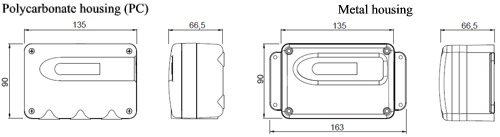 EE 23 humidity and temperature transducer: Dimensions