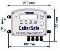 CO2 transducer dimension.